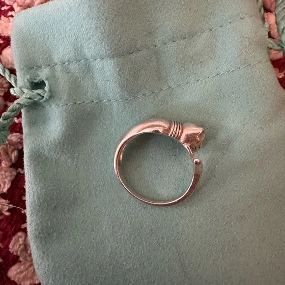 Silver cat ring - Picture 2 of 2